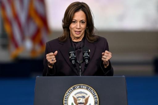 Kamala Harri pendant un discours 