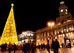 arbre de noël à Madrid