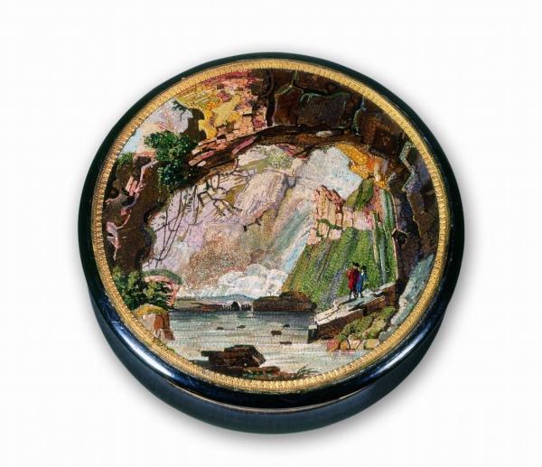Lot De Broches Décor Fleurs En Micro Mosaïques Italie XIXème Siècle - Occasion, Bon état