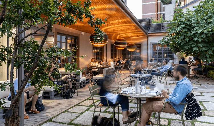 Jardin du Restaurant Distreat à Milan