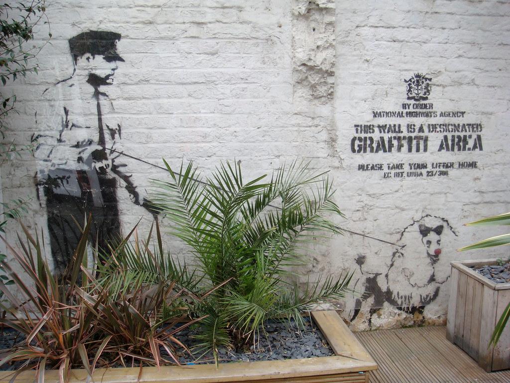 Banksy Londres graffiti area oeuvres