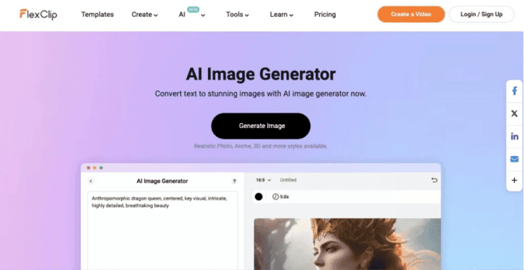  FlexClip AI Image Generator