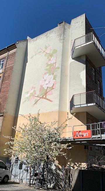 Mural Fleur balade Copenhague Agnès Varda 