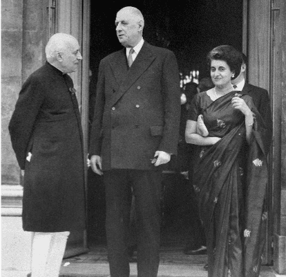 rencontre entre Charles de Gaulle et Indira Gandhi en 1962