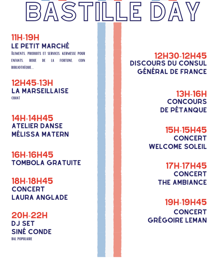 La programmation de la célébration de la Fête nationale française à Toronto