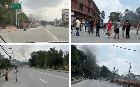 Rues de Katmandou 9 septembre 2025 - Source : Michael 