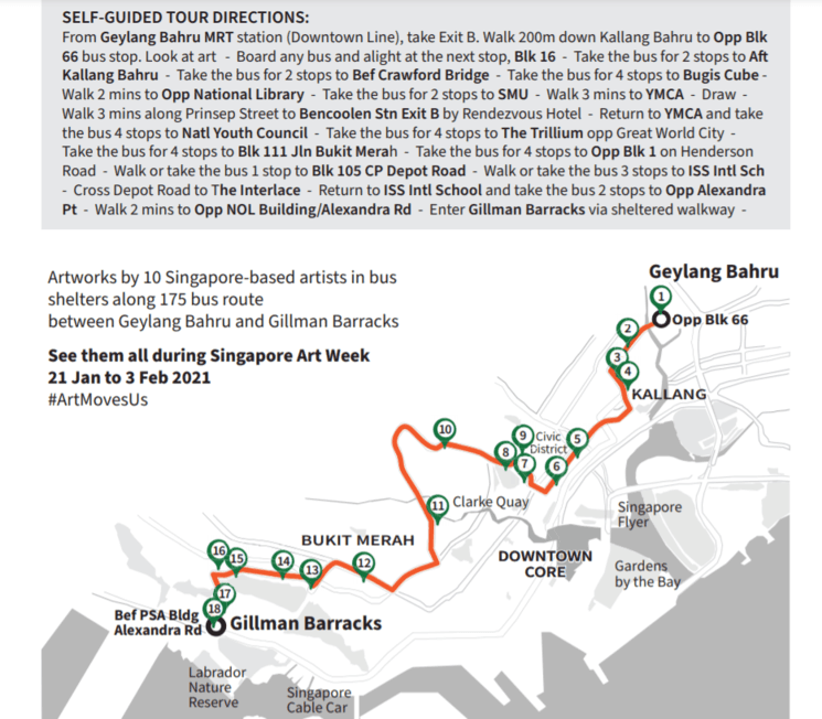 bus stop art expo singapour