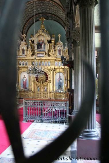     Détail des icônes peintes figurant sur l'iconostase de l'église Saint-Etienne des Bulgares à Istanbul