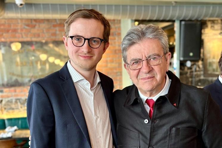 Thibault Froehlich et Jean-Luc Mélenchon à Montréal