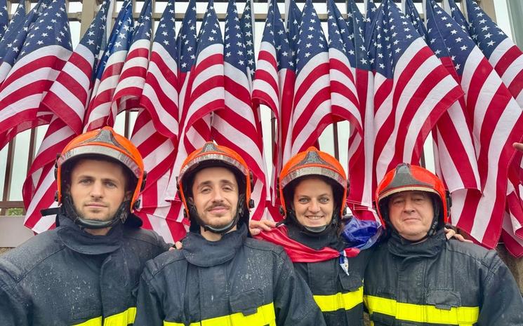 De gauche à droite : Sergent Éric, Caporal-chef Maxime, Caporal Justine, Sergent Fabrice. Crédit : Caporal-chef Maxime.