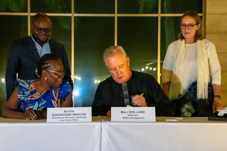 Représentants des sociétés BEBJ et Les Fruits Tillou 
