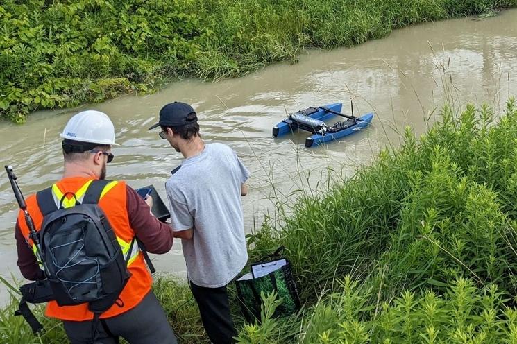 Le catamaran de Nauti Metrics en action