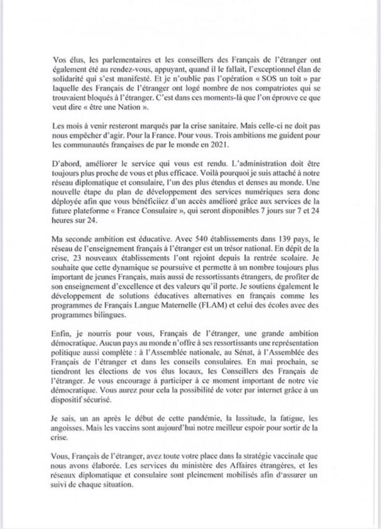 Lettre d'Emmanuel Macron aux Français de l'étranger