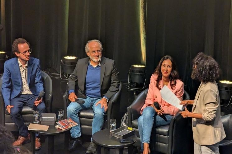 Mathieu Lavigne, Antoine Robitaille, Marwah Rizqy et Noémie Mercier (animatrice)