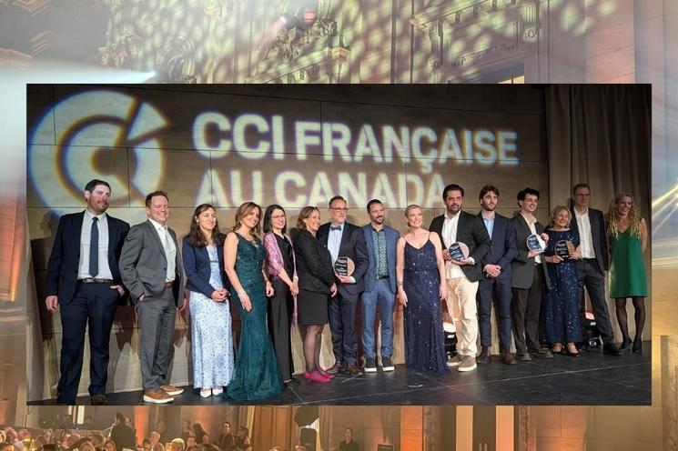 Les lauréats du Gala 2026 de la CCI France Canada réunis sur scène.