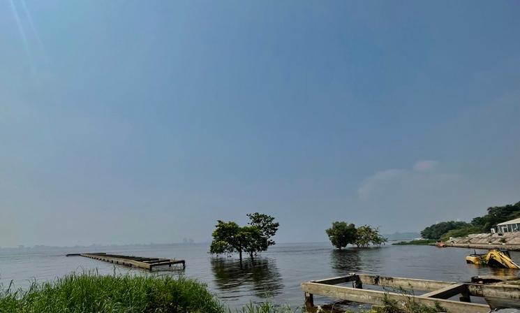 Le fleuve Congo en crue