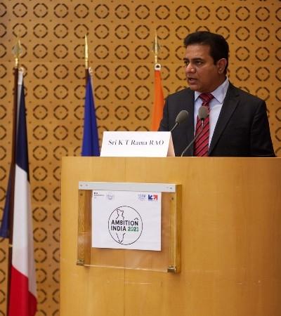 ministre du Telangana au forum AMBITION INDIA_2021 