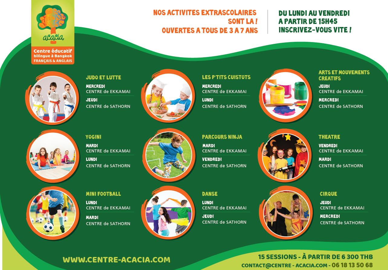 Activites extra-scolaires ouvertes a tous a l'ecole Acacia de Bangkok