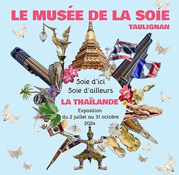 Affiche de l'exposition sur la soie thailandaise de Taulignan en France