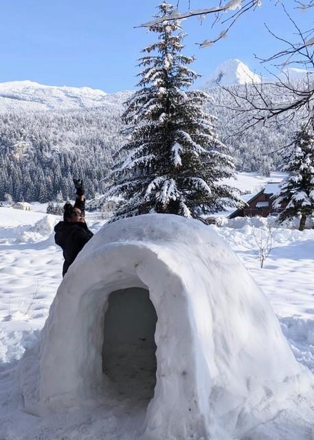 Agnes Bernard à Courchevel en décembre 2021