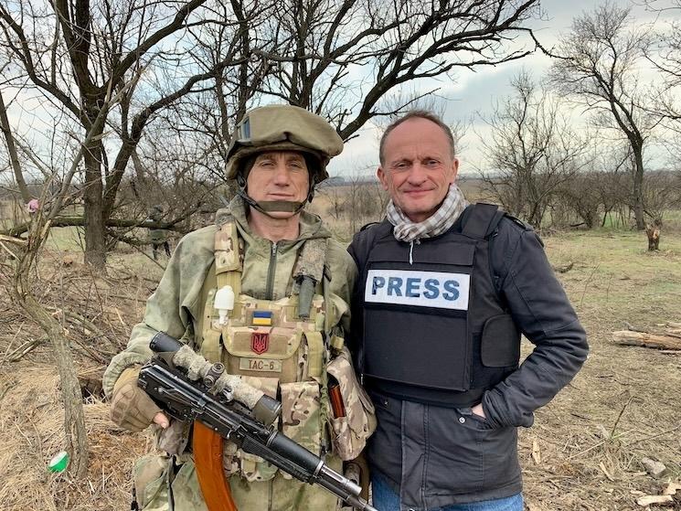 Arnaud de La Grange en mission récente en Ukraine, avril 2022