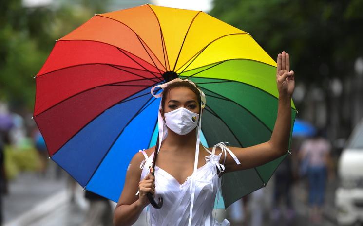 Manifestation anti-gouvernement a Bangkok