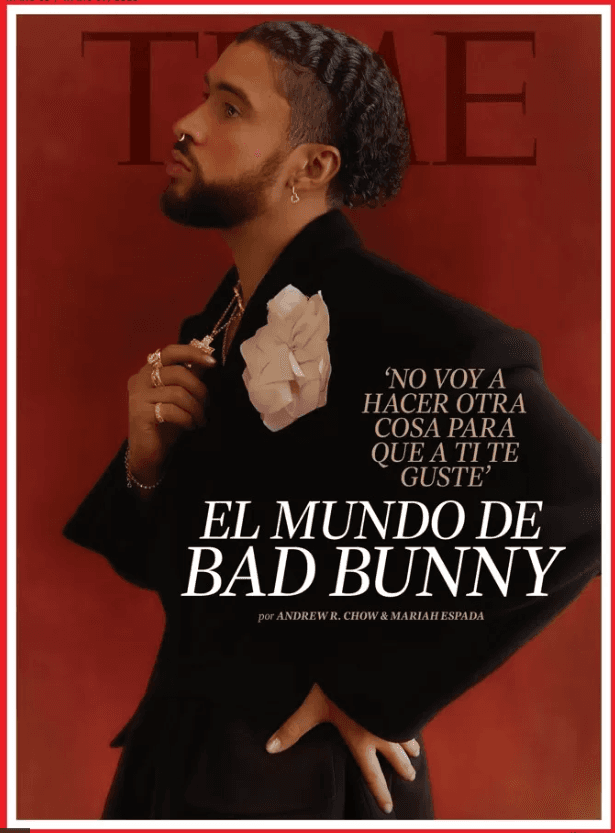 la couverture de Time avec Bad Bunny