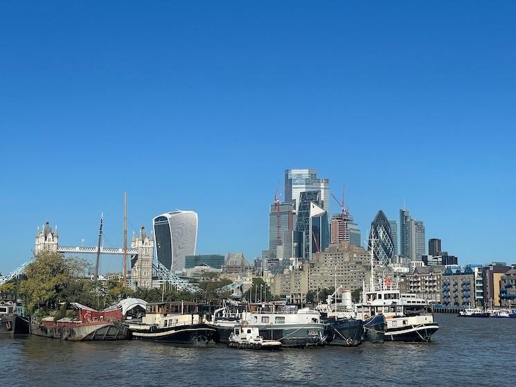 Vue sur la City et le London Bridge (crédit : Delphine Gourgues)