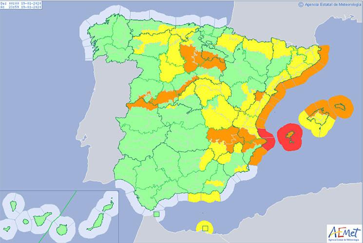 Carte météo AEMET