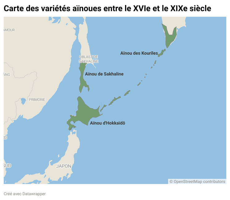 carte japon minorité ainous
