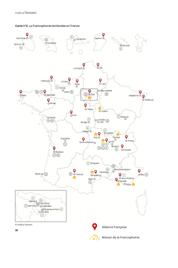 Cartographie de la Francophonie en France