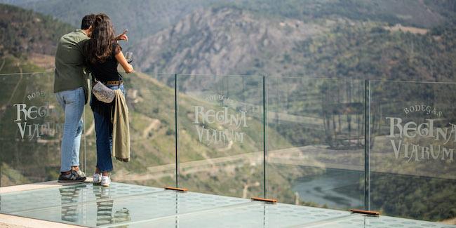 un couple regarde la vue panoramique