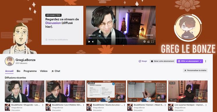 chaine Twitch de Greg le Bonze