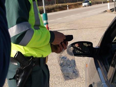 Controle de la guardia civil sur la route