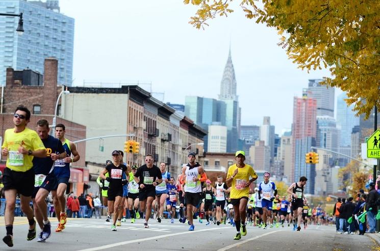 Des coureurs au Marathon de New York 2022