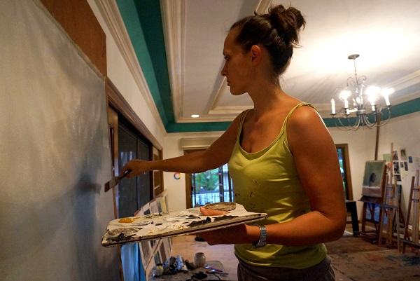 Alexandra Van Lierde peinture Manille expatriée exposition 