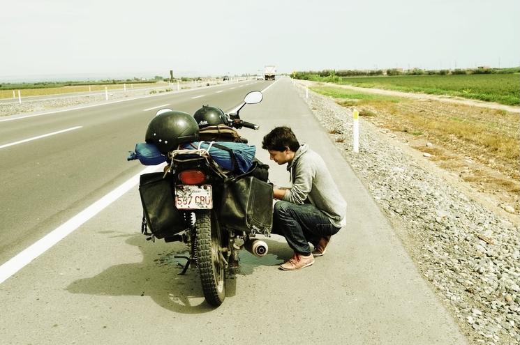 Jonathan Salamon lors de son voyage en Amérique du Sud 
