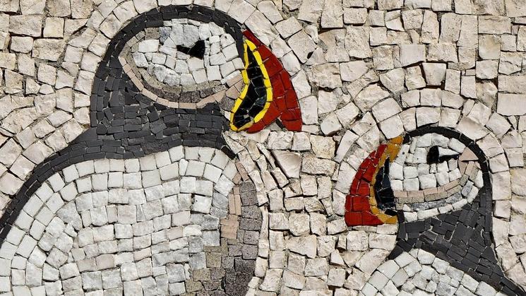 pingouins en mosaïque trencadís