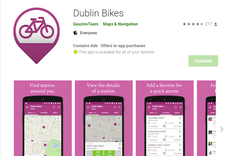 Dublin Bike application