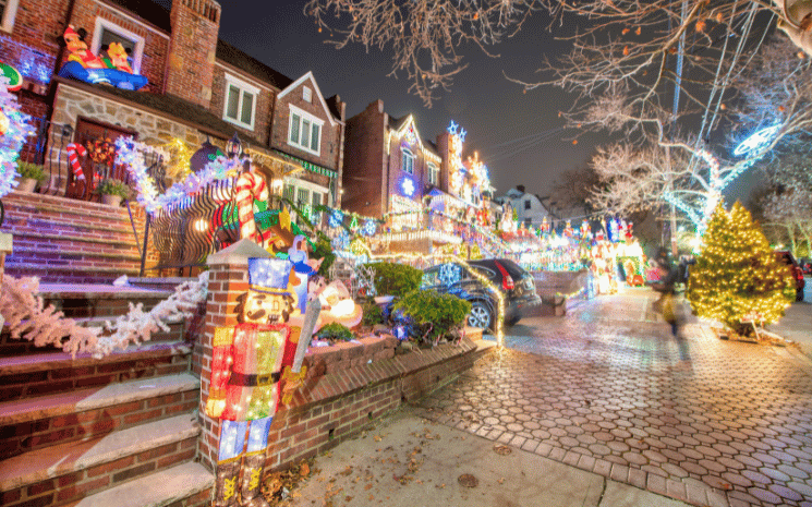 des décorations de Noël à Dyker Heights