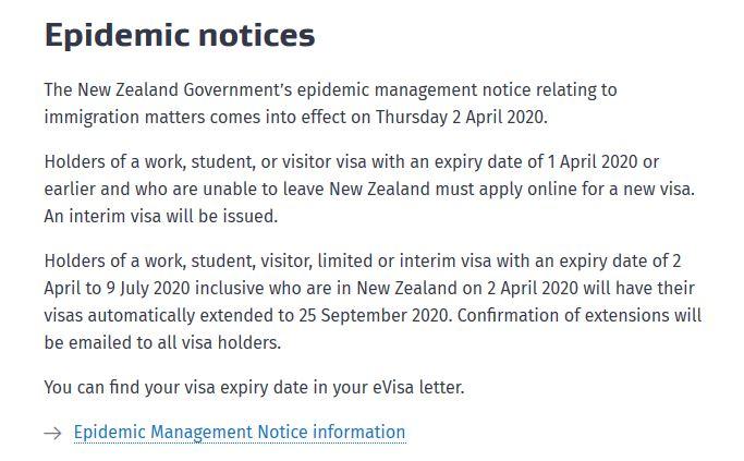 visa nz coronavirus