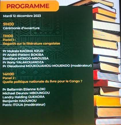 Programme de la Foire aux livres de Brazzaville le 12 Décembre 2023