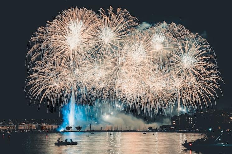 feu d'artifice lors du 14 juillet