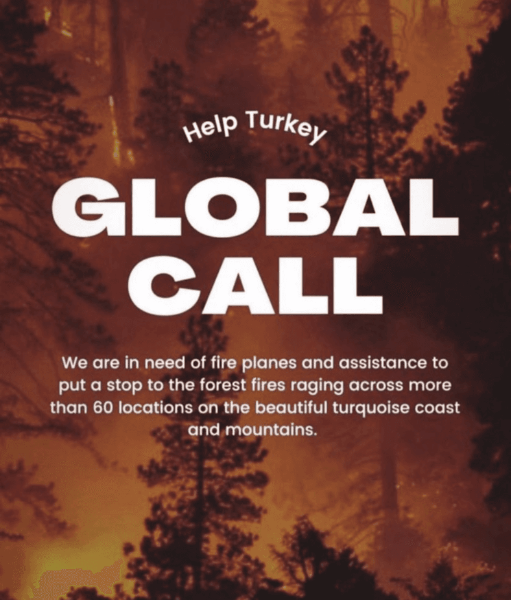 Global call Help Turkey incendies 