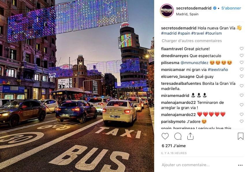 Gran vía, Madrid, Espagne, Spain, Instagram