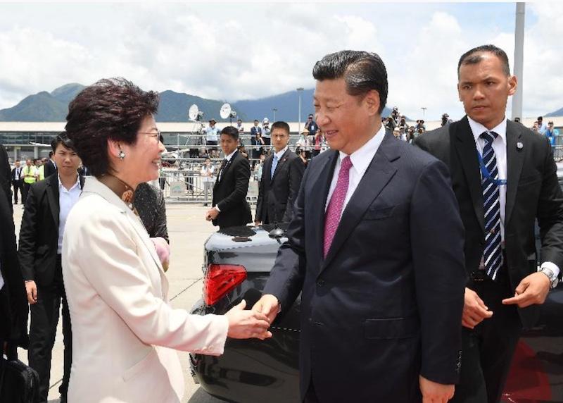 Visite Xi Jinping depart de Hong Kong