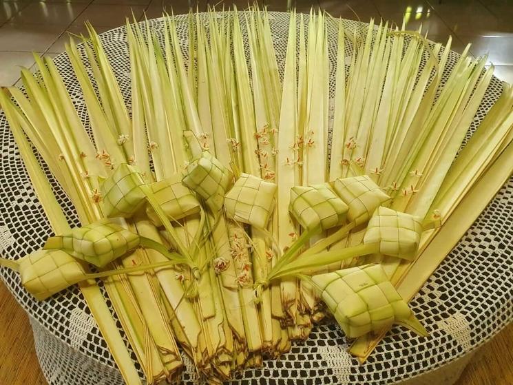 Feuilles de palmier pour le janur