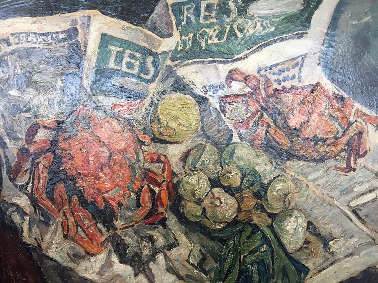 Martwa natura z krabami