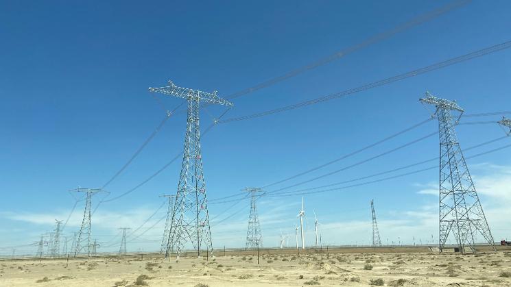 poteaux électriques Gansu