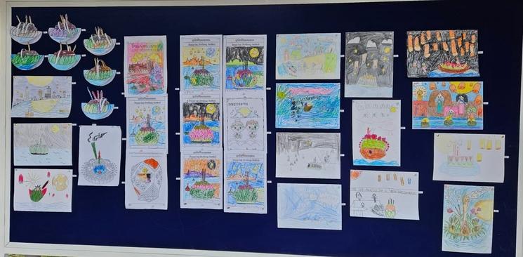 Dessins Krathongs école Windfield Chiang Mai